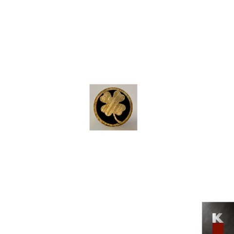 design pins quadrifoglio ottone nero 043 K